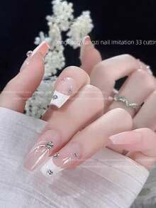 1440pcs/Pack 33 Facets Super Shiny Pointed Bottom Nail Rhinestones DIY Nail Art Refill Pack Nail Rhinestone Decor Nail Gap Filler Mini Round Pointed Rhinestones - White - View 7