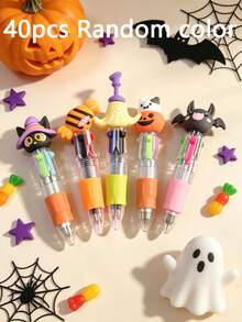 Pulpen Halloween 4 Warna yang Menyenangkan, Berbagai Warna Dapat Diganti dalam Satu Pulpen, Penuh Suasana Meriah, Sempurna untuk Catatan Harian dan Hadiah Liburan - MultiWarna - View 16