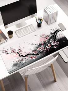 Cherry Blossom Art Print Landscape Rubber Mouse Pad, Computer Accessory Keyboard Mouse Pad, Large Popular Desk Mat, Gaming Office Desk Pad, Great Gift For Men And Women - View 5