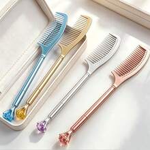 4/8pcs Creative Comb Pens, Unique And Fun Writing Tools, Suitable For School Supplies And Office, Perfect For Engagement, Wedding, Party, Study, Corporate Promotional Gifts, Memorial Gifts For Friends And Loved Ones, Random Colors - Diamond Comb Pen - View 13