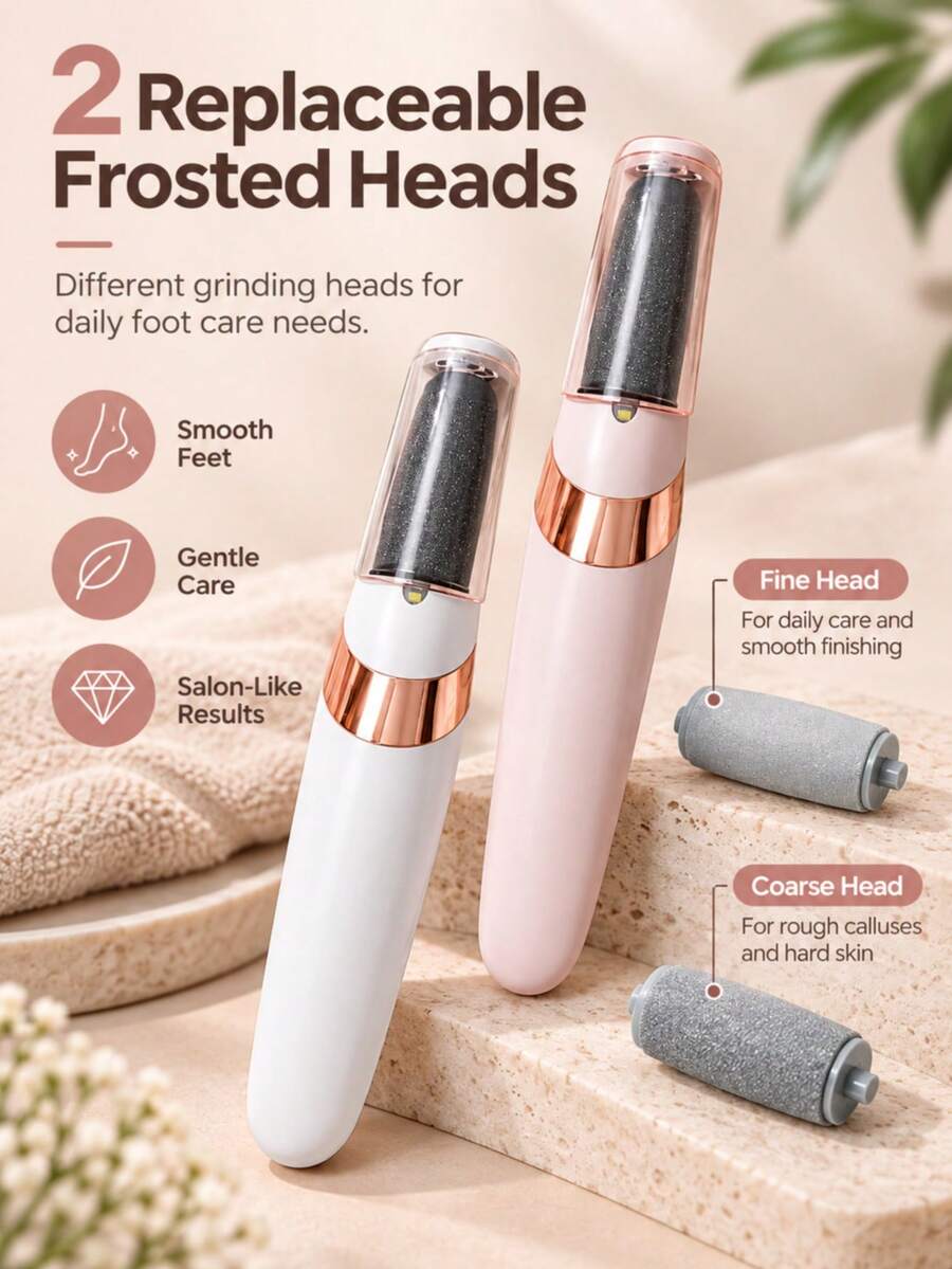 300mAh Battery Powered Foot Grinder, Professional Foot Care Set For Removing Calluses, Dead Skin, Dry Skin, Suitable For Home And Outdoor Use, Perfect Gift For Wife, Husband, And Female Friends