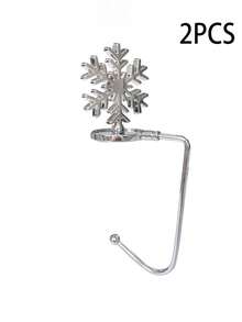 1pc Christmas Stocking Hook, Fireplace Mantel Wreath Hook, Non-Slip Fireplace Mantel Hook, Multi-Function Key Hook, Snowman, Reindeer, Christmas Tree And Santa Claus Design, Bathroom Non-Slip Base Hook, 2pcs - Multicolor - View 13