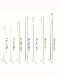 7/14/21pcs Stainless Steel Beading Needle Set, Loop Eye Design, Suitable For DIY Jewelry Making And Bracelet Making Tools, Includes Mixed Twisted Needles And Needle Tubes, Ultra-Fine Beading Tools, Steel Wire, Handmade DIY Jewelry Making - Multicolor - View 8