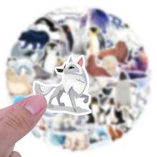 60PCS Artic Animals Stickers, A Set Of Vibrant And Colorful Beautiful Stickers, Suitable For All Kinds Of Holidays, Party, Laptops, Tablet, Skateboards, Journals, Scrapbooks, Water Bottles - one-size - View 6