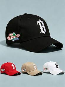 1 buah Topi Baseball Bertepi Melengkung, Dengan Bordir Huruf, Cetakan Samping, Desain yang Dapat Diatur, Untuk Pria dan Wanita, Untuk Aktivitas Sehari-hari, Aktivitas Luar Ruangan, dan Perjalanan. - Beraneka warna - View 2
