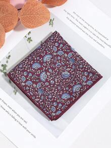 1PC Men's Fashion Exquisite Versatile Plant Vine Leaf Pattern Pocket Square Handkerchief Square Scarf Suit Pocket Square Suitable For Daily Business Party Banquet Hosting Matching - Multicolor - View 13