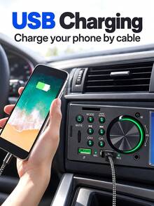 4.1 Inch Touchscreen Car Radio With Wired Android Auto, CarPlay, Bluetooth, FM, USB, Mirrorlink, 7-Color Lighting Car Audio System - MP5 - View 6