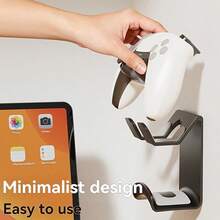 No-Drill Headphone Holder Game Controller Headphone 2-In-1 Wall Mount Rack Universal Over-Ear Headset Storage Hanging Rack - View 12