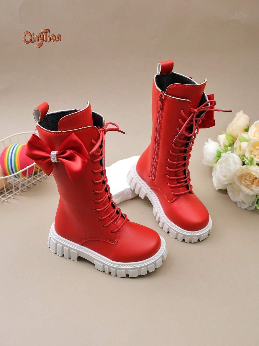 Children's Casual Boots, Versatile For Daily Wear - Red - View 1