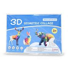 1 buah Stiker Puzzle - Kolase Geometris 3D Anak-Anak Buatan Tangan DIY Stiker Puzzle Intelektual, Mainan Edukasi Pendidikan Dini, Buku Aktivitas Edukasi, Cocok Untuk Dewasa, Mengembangkan Kreativitas dan Keterampilan Motorik, Termasuk Hewan, Bentuk, Warna - Hadiah Ulang Tahun, Natal, Halloween - MultiWarna - View 12