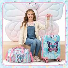 Kid's Luggage Set 3 Pcs Suitcase 16" Hardside Luggage With Spinner Wheels For Girls Toddler Travel Rolling Suitcase With Duffle Bag And Neck Pillow - Luggage Set - View 12