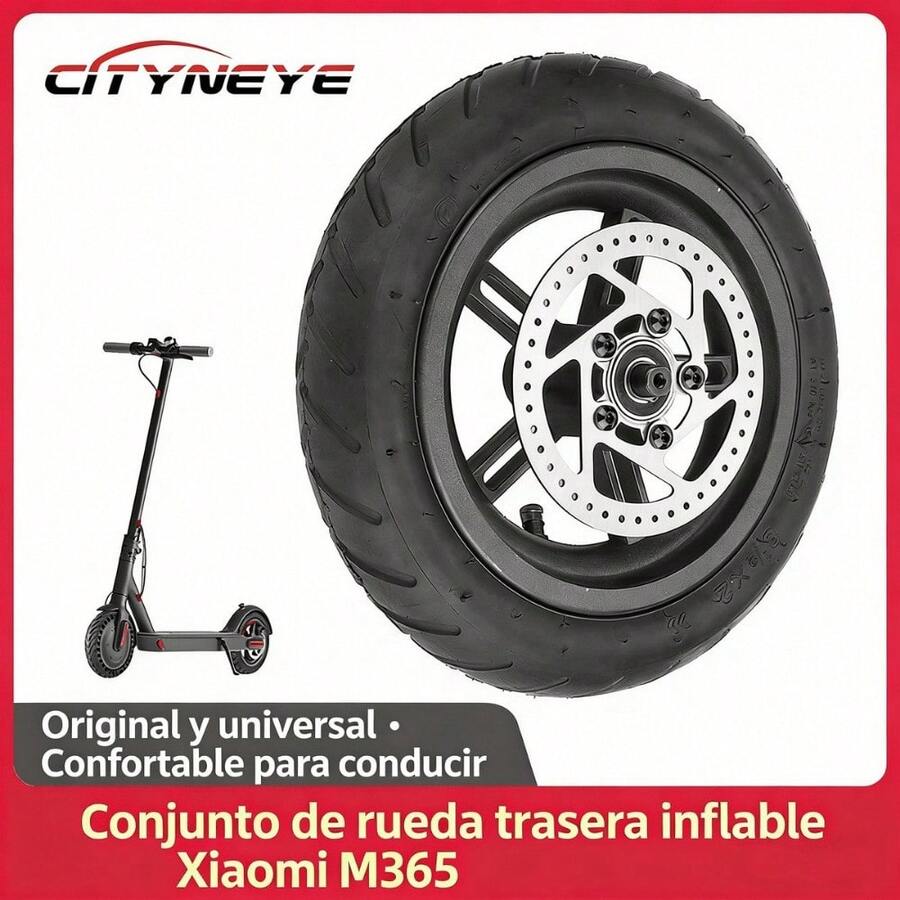 Ruedas para patinete eléctrico, repuesto de goma - Negro - Ver 1