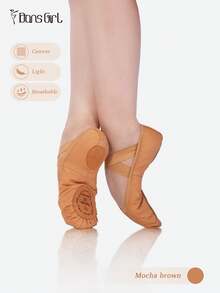 DonsGirl 1 Pair High Elasticity Tight-Fitting Professional Ballet Shoes, Also Suitable For Modern Dance, Classical Dance And Yoga - Mocha Brown - View 11
