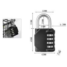 Heavy Duty Metal Padlock 4-Digit Combination Lock - Anti-Theft Lock, Suitable For Home, Gym, Locker, Luggage, Boat And Cabinet - Easy To Use Key Lock (Padlock Only) - Multicolor - View 13