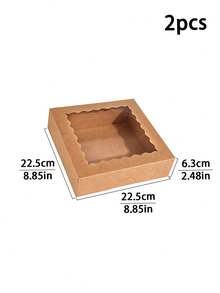 2pcs/5pcs/10pcs/15pcs Solid White Gift Boxes With Star & Scalloped Clear Window, Easy‑Assemble Tuck‑Top Foldable Paper Cases For Holiday Party, Candy & Handmade Treats Storage - View 11