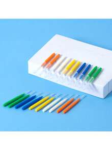 30pcs Straight Interdental Brushes, For Adults, Clean Interdental Spaces, Clean Braces And Orthodontic Brackets, Interdental Toothbrush Toothpicks - Multicolor - View 4