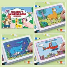 1 buah Buku Mewarnai Hewan untuk Anak-anak, Halaman Menggambar Kartun Buaya dan Jerapah, Buku Aktivitas Seni Sepulang Sekolah untuk Anak-anak, Buku Mewarnai Perjalanan untuk Kelas - MultiWarna - View 4
