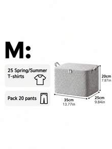 1pc Grey Large Capacity Storage Bag, Clothing Storage Bag, Miscellaneous Storage Bag, Dual-Way Alloy Zipper, Sturdy Handle, Soft Fabric, Precision Zipper, Suitable For Home Miscellaneous Storage, Clothing Organization, Seasonal Bedding Storage - Grey - View 8