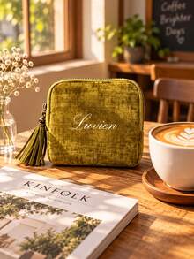 Personalized Jewelry Storage Bag With Tassels, Travel Jewelry Organizer, Customized Bridesmaid Gift, Gift For Mom, Wedding Favor, Birthday Gift For Friends, Jewelry Box - Multicolor - View 3