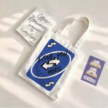 Mattel UNO Tote Bag, Canvas Shoulder Handbag With UNO Logo & Reverse Card Pattern, Reusable Casual Bag Gift For UNO Game Fans, Halloween Gift - Multicolor - View 4
