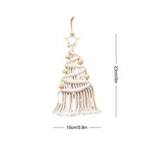 1pc Macrame Christmas Tree Hanging Decor, Handmade Woven Christmas Tree Tassel Star Decoration Wall Hanging, Small Christmas Tree Wall Decor - Multicolor - View 15