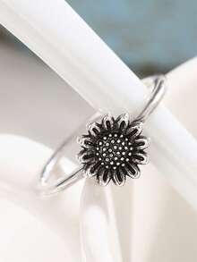 1pc Beautiful Ring For Women, Wedding Engagement Party Jewelry, Valentine's Day Gift - Silver - View 2