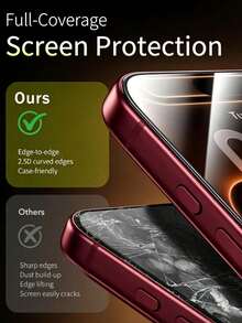 Mr. War Gorilla 3pcs High Definition Tempered Glass Screen Protector - [Compatible With 2026 Models] 9H High Hardness Durable Glass, Resistant To Damage, For Storage In Backpacks And Pockets, Scratch-Resistant For Frequent Use. Surface Coating Repels Water Stains And Fingerprint Residue. Compatible With IPhone Duo/18 Pro Max/18 Pro/18/17E/17 Pro Max/16 Pro Max/15 Pro Max/14 Pro Max/13 Pro Max/12 Pro Max/11 Pro Max/17 Pro/16 Pro/15/14/13/12/11 And Other Series. Phone Accessories, Easy Installation - Clear - View 8