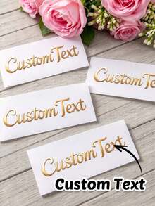 1/3/10pcs Customizable UV Text Transfer Stickers, Personalized Text Decals, Exclusive Copy Custom Decorative Stickers, Transparent Background Text Stickers, DIY Surface Decoration Transfer Stickers. Suitable For Glass Cups, Ceramic Mugs, Sealed Jars And Other Flat Surfaces, Can Be Used For Gift Making, Home Decor, Personal Item Decoration, Holiday Arrangements And Handmade DIY, Incorporating Exclusive Text Into Different Item Surfaces - Multicolor 1 - View 1