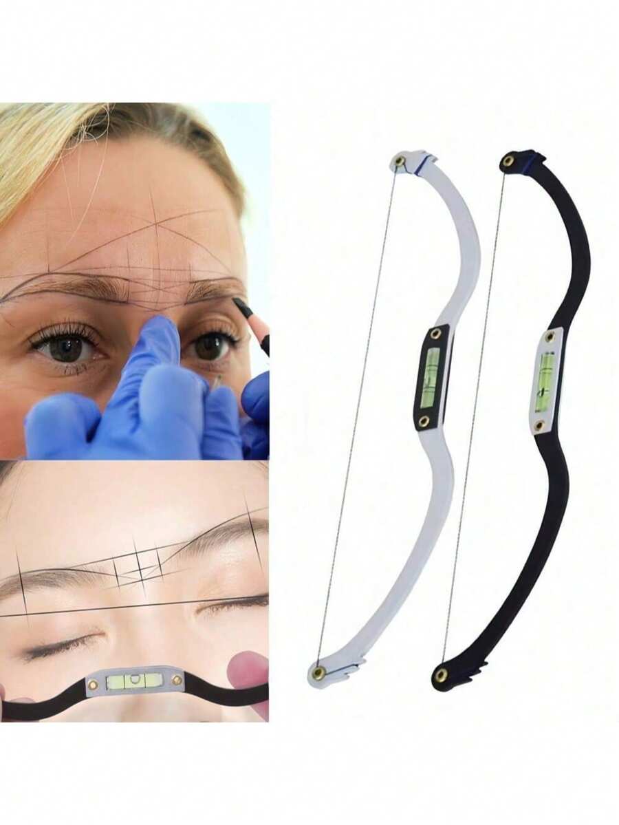 1pc Embroidered Eyebrow Ruler With Horizontal Design, Eyebrow Shaping Template, Symmetry Eyebrow Stencil Tool [For Personal Use, Beauty Salon], Makeup Accessories, Makeup Tools, Cheap Stuff, Gifts For Women, Christmas Gifts, Travel Essential - Multicolor - View 1