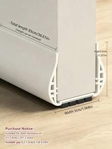 1 Adjustable Door Bottom Silent Sealing Strip With Wool Strap Design, Suitable For Bedroom Doors, Windproof, Dustproof, Soundproof, Suitable For Thicknesses Between 1.377 And 2.1 Inches, PVC Sealing Strip - A - View 8