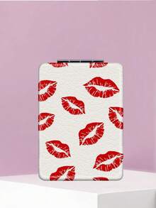 1PC Y2K Series Portable Vanity Mirror, Foldable Lightweight Ultra-Thin Convenient Hand Mirror, Durable PU Leather, Suitable For Multiple Scenarios And All People, Foldable Rectangular Mirror, Pocket Mirror, Fresh Rose Lily Heart Lips Pattern Design, Exquisite Delicate Structure, Durable Reliable Shockproof, Easy To Carry, Handheld Makeup Mirror, 180° Flip Cover, Multi-Functional Mini Mirror, Compact Mirror, Mirrors For Daily Use, Festivals, Birthdays, Valentine's Day - Multicolor - View 7