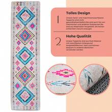 Chilai Home Minimalist Geometric Dijital Print Area Rug, Modern Runner Rug , Non Slip Rug, Machine Washable Floor Mat For Living Room, Bedroom & Home Decor, Made In Turkey - Creamy White - View 3