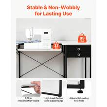 Home Office Desks - White - View 3