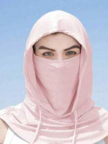 1pc Unisex Ice Silk UV Protection Face Mask, Full Face Coverage, Breathable Seamless Adjustable Drawstring Neck Gaiter, Outdoor Cycling Motorcycle Fishing Headwear, Women's Sun Protection Mask, Men's Ski Mask - Various - View 13
