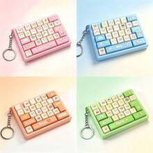 1pc Mini 26-Grid Keyboard Keycap Fingertip Press Creative Keychain Backpack Pendant Stress Relief Children Toy - Multicolor - View 6