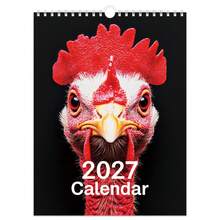 2027 Funny Chicken Wall Calendar, Creative 12-Sheet Chicken Pattern Humorous Wall Calendar, Includes Weekly And Monthly Views, 8.27x11 Inches, Unique And Distinctive Gift For Chicken Lovers, Christmas Gift, New Year Gift - 2027 Rooster Wall Calendar - View 1