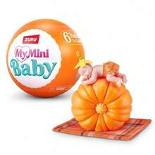 ZURU My Mini Baby Series - Pumpkin Baby Series ZURU Authentic Mystery Capsule, Termasuk Boneka Bayi Mini dan Aksesoris, Boneka Kit Perakitan Adegan Mini Anak-Anak, Cocok Untuk Anak Perempuan (Model Acak, Hanya 1 Buah Termasuk) - Jeruk - View 6