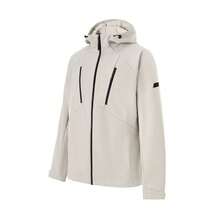 Adidas Men's Outdoor Sport Style Hooded Jacket, Waterproof Functional Windbreaker, Warm Coat, KG8967 - Light Grey - View 3