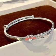 Hasbro 2pcs/1set Hello Kitty Sanrio Lucky Adjustable Bracelet For Women, Practical Birthday Gift For Girls - A - View 4
