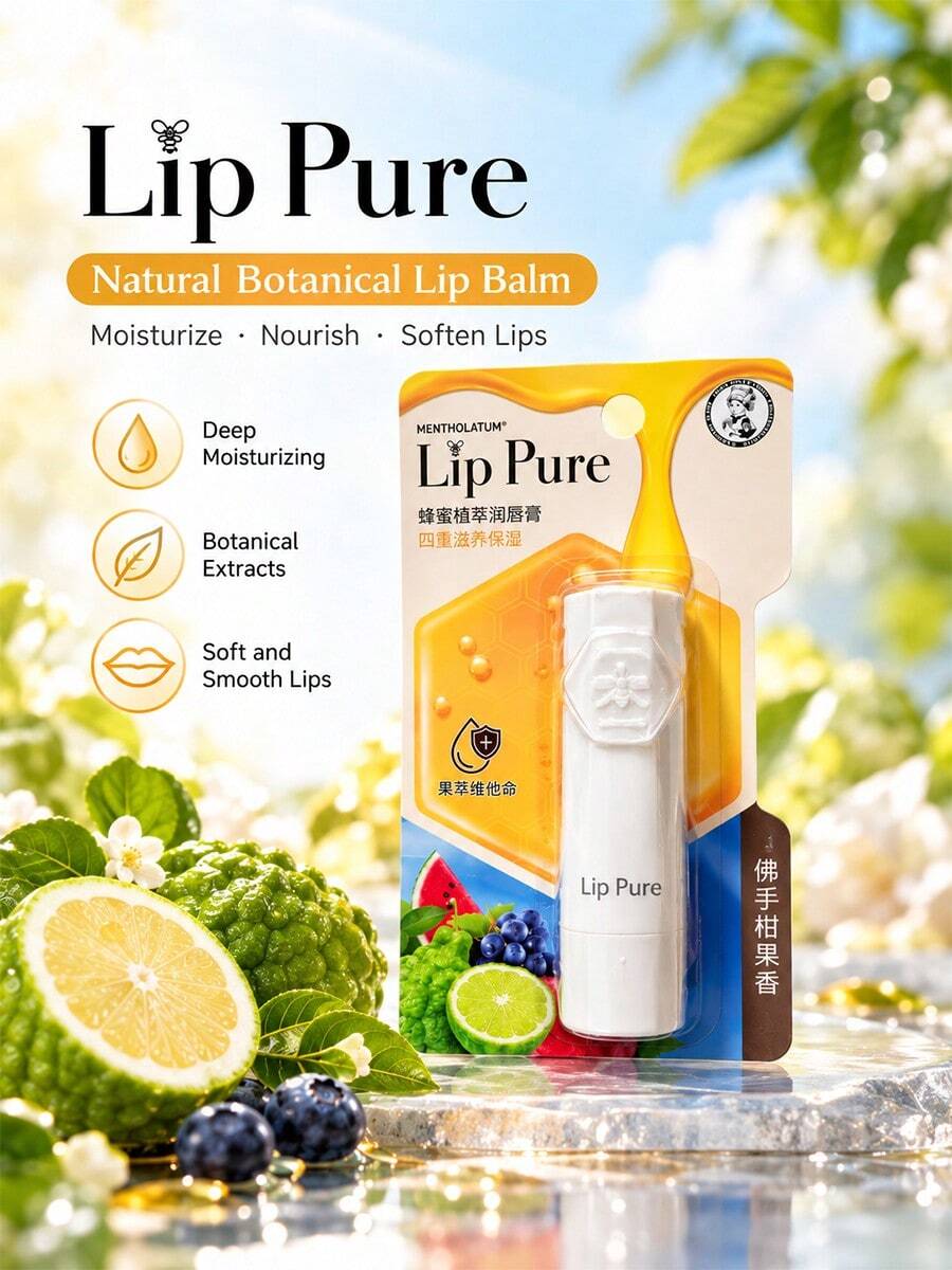 Mentholatum Honey Botanicals Lip Balm Infused With Bergamot 4g | SHEIN