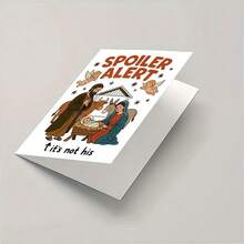 1PC Christmas Nativity Greeting Card, Featuring Mary, Joseph And Angel, Perfect For Holiday Greetings, Family Friends And Holiday Celebrations, With Humorous Envelope And Card - A - View 6