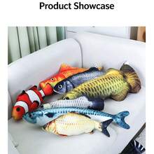 Cat Toys Plush Simulation Fish Teasing Cat Peppermint Fish Cat Self Relaxation Teeth Chewing Teasing Cat Supplies Wear Resistant Pillow For Grinding Teeth - View 1
