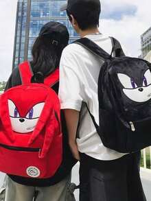 Hasbro Cartoon Sonic Plush Large-Capacity Backpack For Girls, Middle And High School Students, Fashionable And Versatile Bag  - Multi-color - View 2