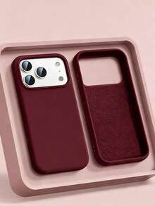 1PC Phone Case Compatible With Apple 18 Pro 18 Pro Max, Ultra-Thin Liquid Silicone 3-Layer Soft Rubber Shockproof Protective Shell, Scratch-Resistant Microfiber Lining Phone Case 16 17 15 14 13 11 16 Pro Max 17 Pro Max 12 - Plum - View 13