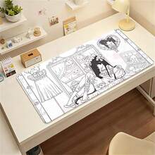 Cute Musical Note Wing PU Leather Desk Mat, Large Anti-Slip Mouse Pad, White Polka Dot Pattern Table Protector, Waterproof Keyboard Mat For Office Gaming Desktop Decor, Aesthetic Kawaii Table Pad For Girls - View 3