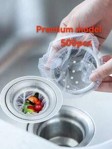 30pcs/100pcs/200pcs/500pcs Kitchen Sink Strainer, Vegetable And Face Basin, Dishwashing Basin, Household Mesh Drain Rack, Drain Net, Wash Basin Filter, Vegetable Sink, Pool Cleaner, Sealed Mesh, Pocket Style, Floor Drain Net - White - View 16