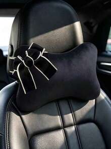 Car Headrest Neck Pillow Bow Car Headrest Neck Protection Car Seat Neck Pillow Suitable For Long-Distance Driving - Multicolor - View 2