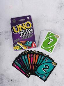 1pc Double-Sided Flipping Playing Cards, Multiplayer Tabletop Game, Party Entertainment Game, Outdoor Travel Game, Family Interactive Game, Casual Strategy Game, Gathering Activity Game - Multicolor - View 3