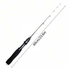 Joran Pancing Es Ultralight Serat Karbon 76g Pegangan EVA 23,6"/27,5" Joran Pancing Es Musim Dingin - Hitam - View 12