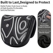 1PC Geometric Abstract Line Golf Mallet Putter Head Cover, PU Golf Putter Cover, Stylish Golf Gift For Golfer - Multicolor - View 4